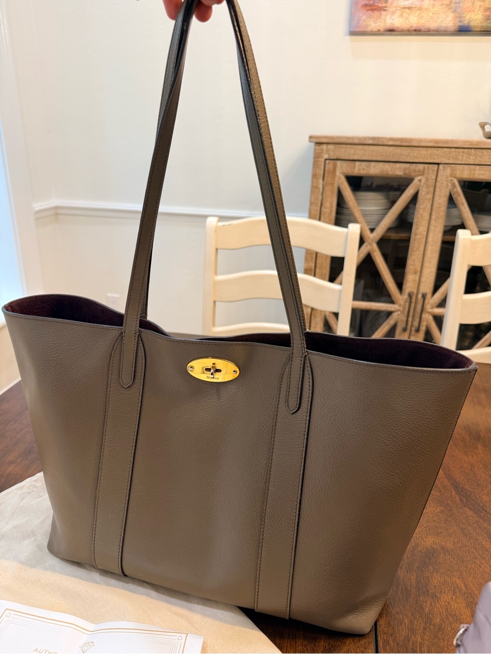 Authentic Mulberry Taupe Bayswater - Picture 4 of 15